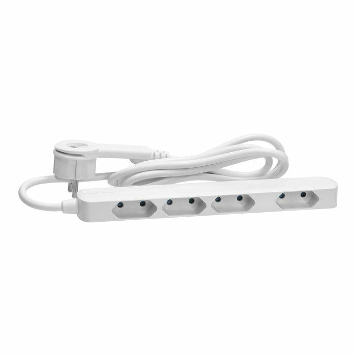Orno platte uitbreiding 4x stopcontacten 1,4m platte plugin