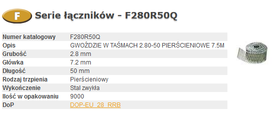 Bostitch nagels f 2,80-50 r q 9m