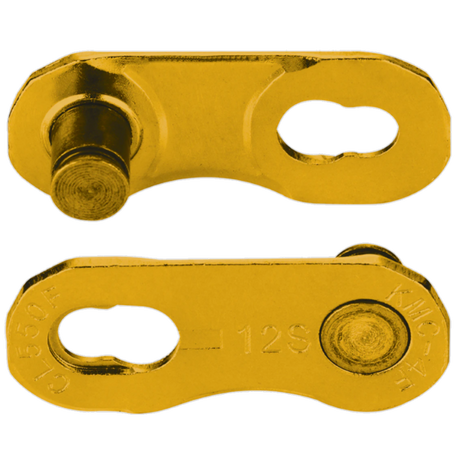 Kmc-Kette 12-Gang x flaches Zinngold x 126l gewachst