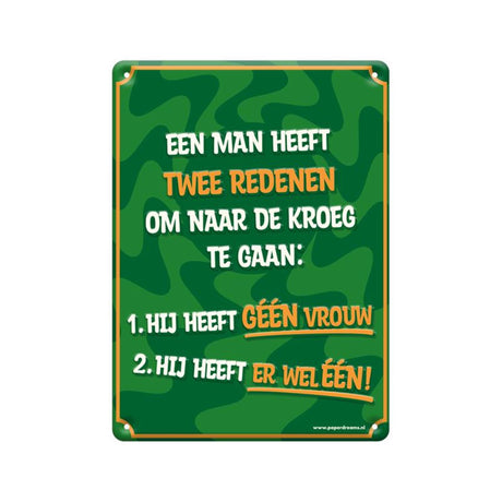 Paperdreams Textschild Metall – zwei Gründe