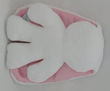 Kuschelhase weiß mit rosa Ohren. 26 cm