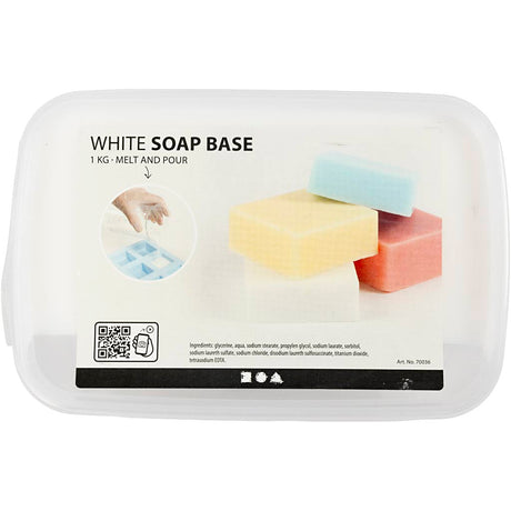 Creativ Company weiße Seifenbasis, weiß, 1 kg