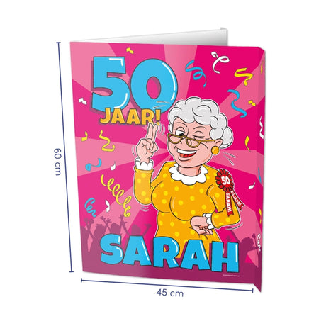 Fensterschilder von Paperdreams – Sarah 50 Jahre, 60 x 45 cm