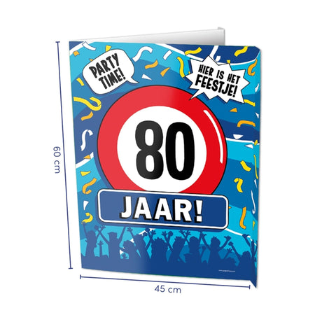 Fensterschilder von Paperdreams – 80 Jahre 60 x 45 cm