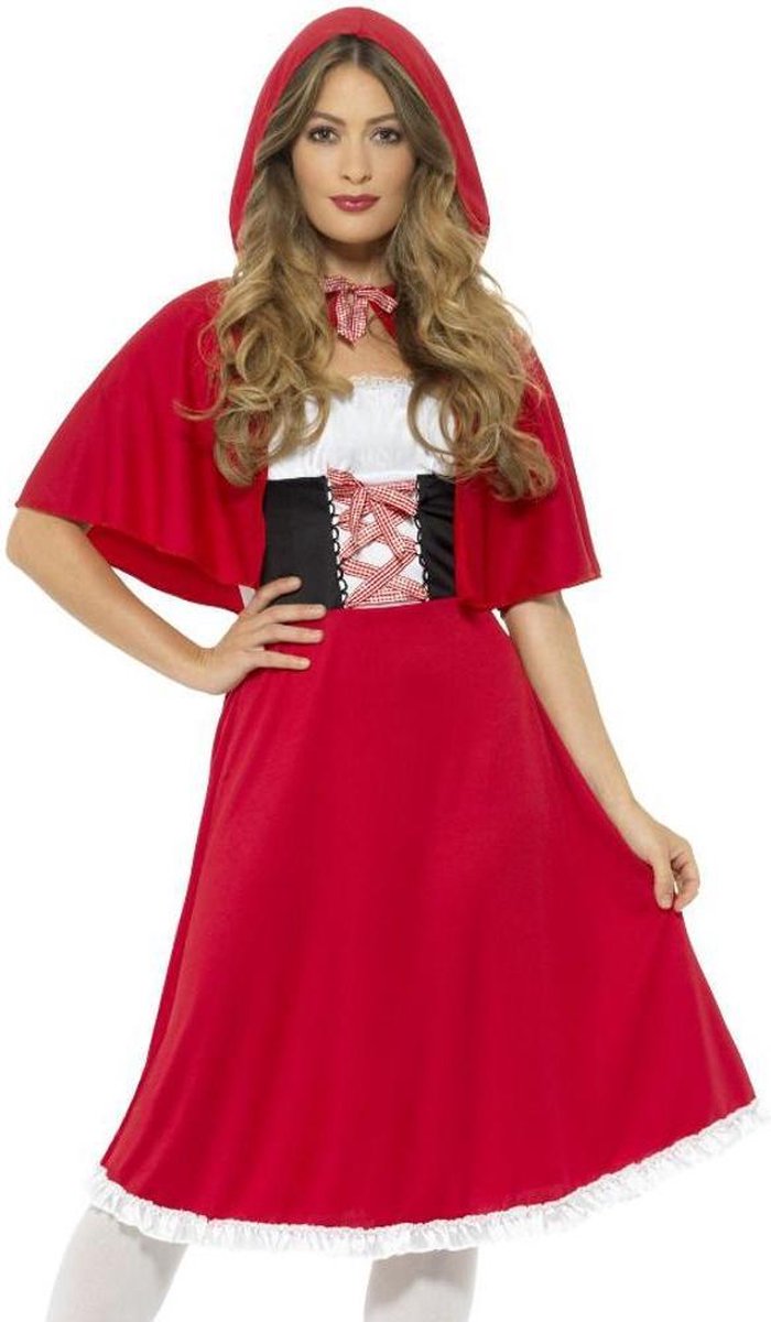 Smiffys Rotkäppchenkleid mit Umhang Damen – Größe XL