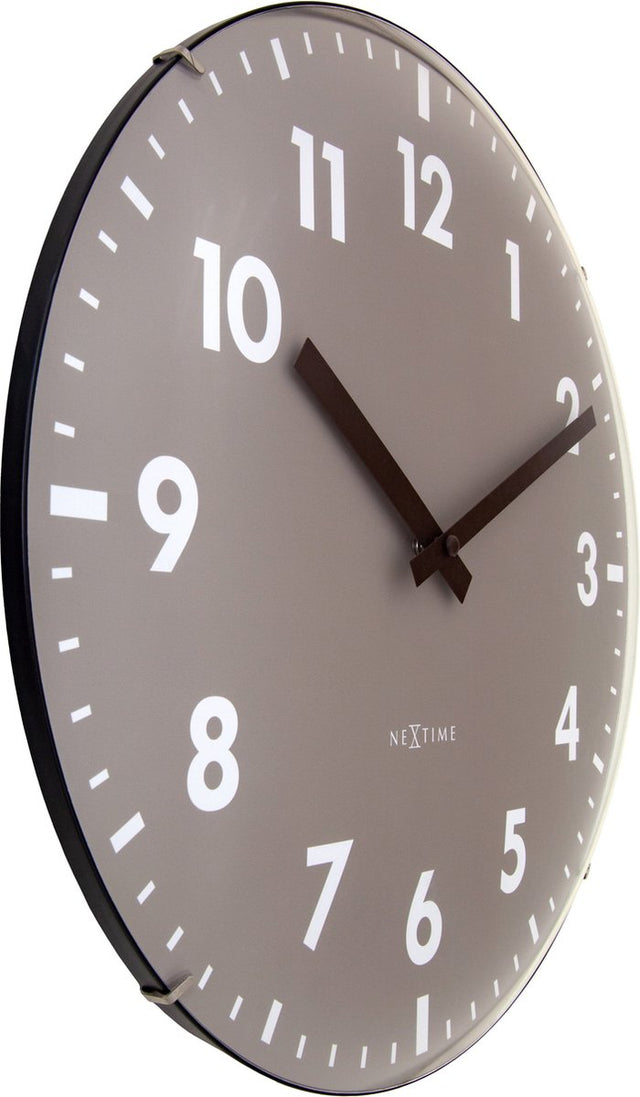 Nextime duomo – wandklok – 35 cm – koepelglas – khaki – stil