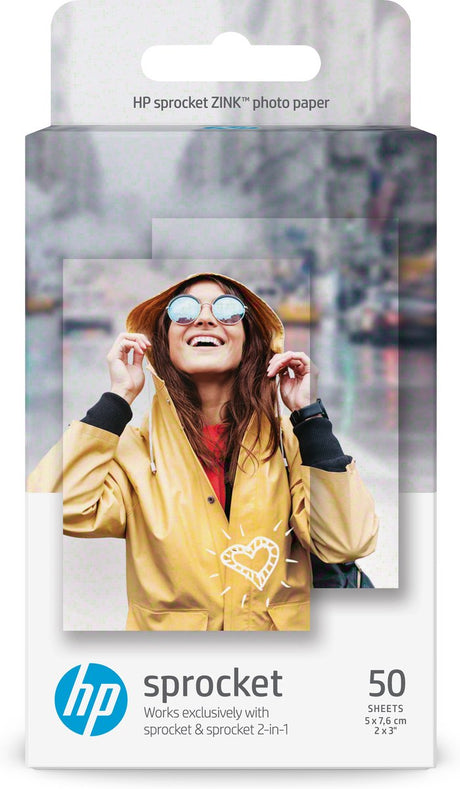 HP Kettenrad – selbstklebendes Fotopapier – 5 x 7,6 cm – 50 Blatt