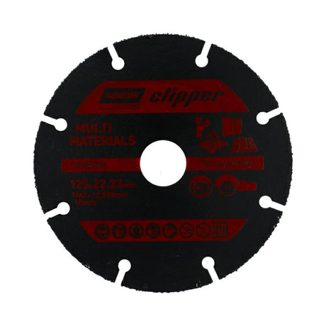 Norton Clipper Multi Materials – Hartmetall-Trennscheibe – 125 mm – für den Winkelschleifer
