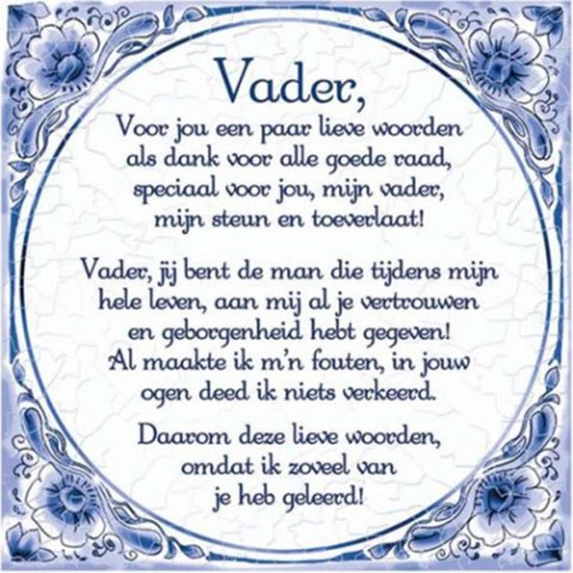 Paperdreams Fliese Delfter Blau – Vater