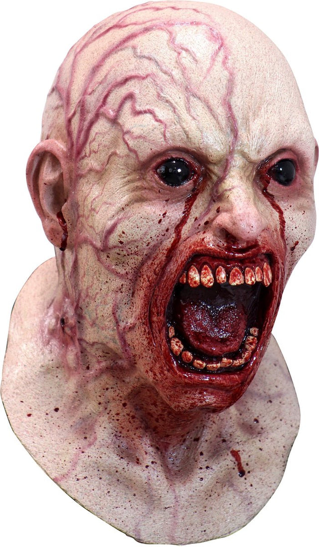 Partychimp verkleedmasker infected latex beige rood one-size