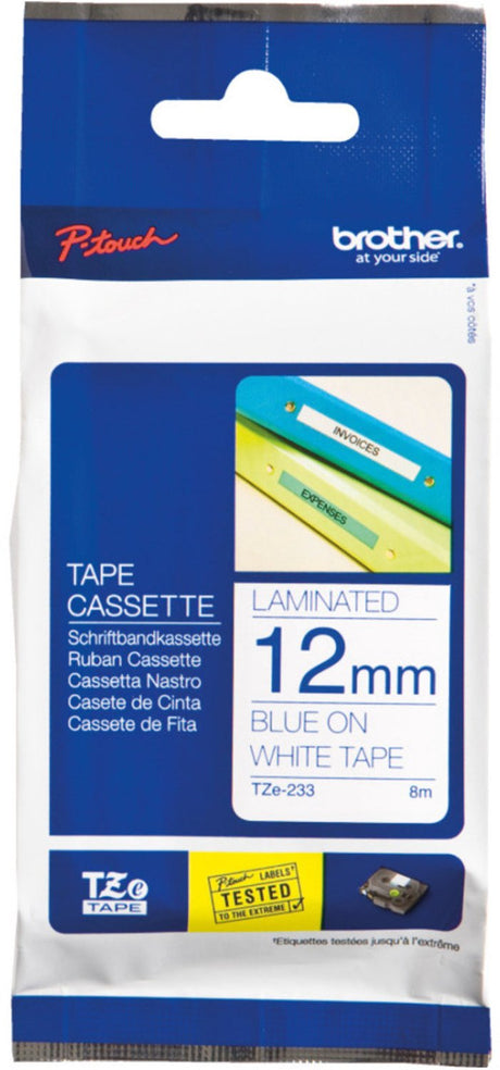 Brother laminated tape tze233 white