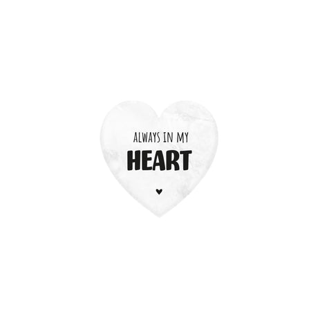 Paperdreams marmeren hartje - always in my heart- 5x5cm