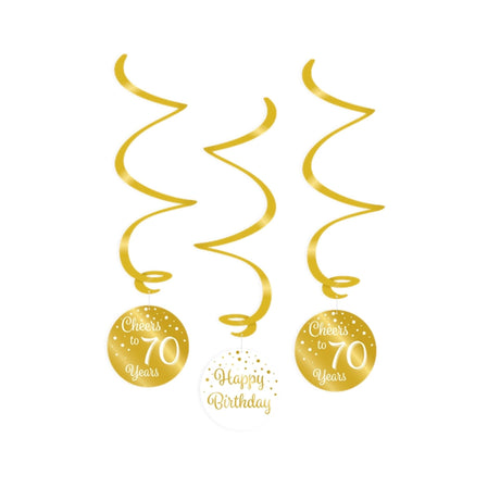 Paperdreams Wirbeldekorationen Goldweiß – 70