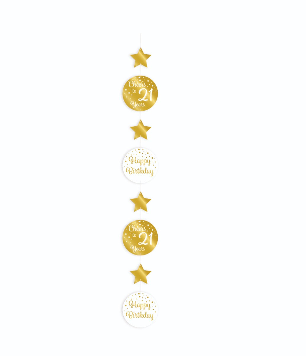 Paperdreams Hängegirlande Goldweiß – 21