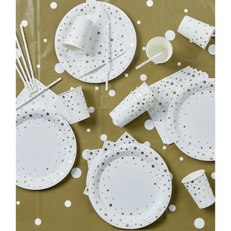 Paperdreams Partytischset – Goldweiß