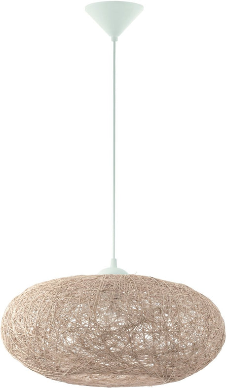 Eglo campilo hanglamp - e27 - 1 lichts - ø45 cm - wit, beige zandkleur