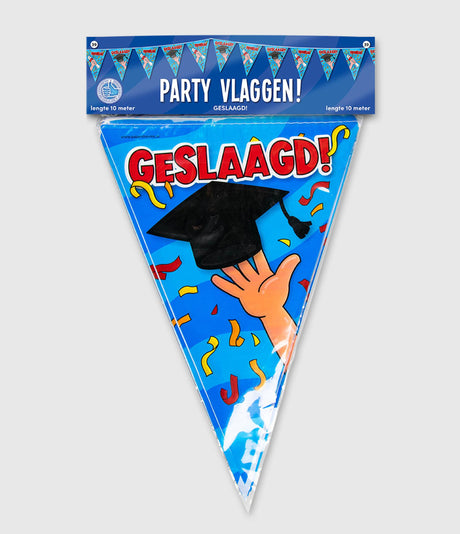 Paperdreams party vlag - geslaagd school cartoon