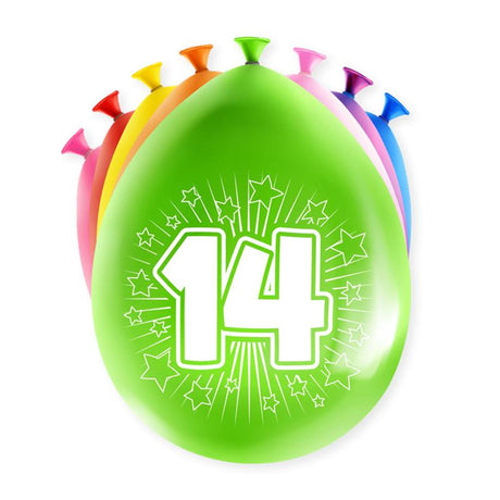 Paperdreams Happy Party Ballon – 14 Jahre 8 Stück