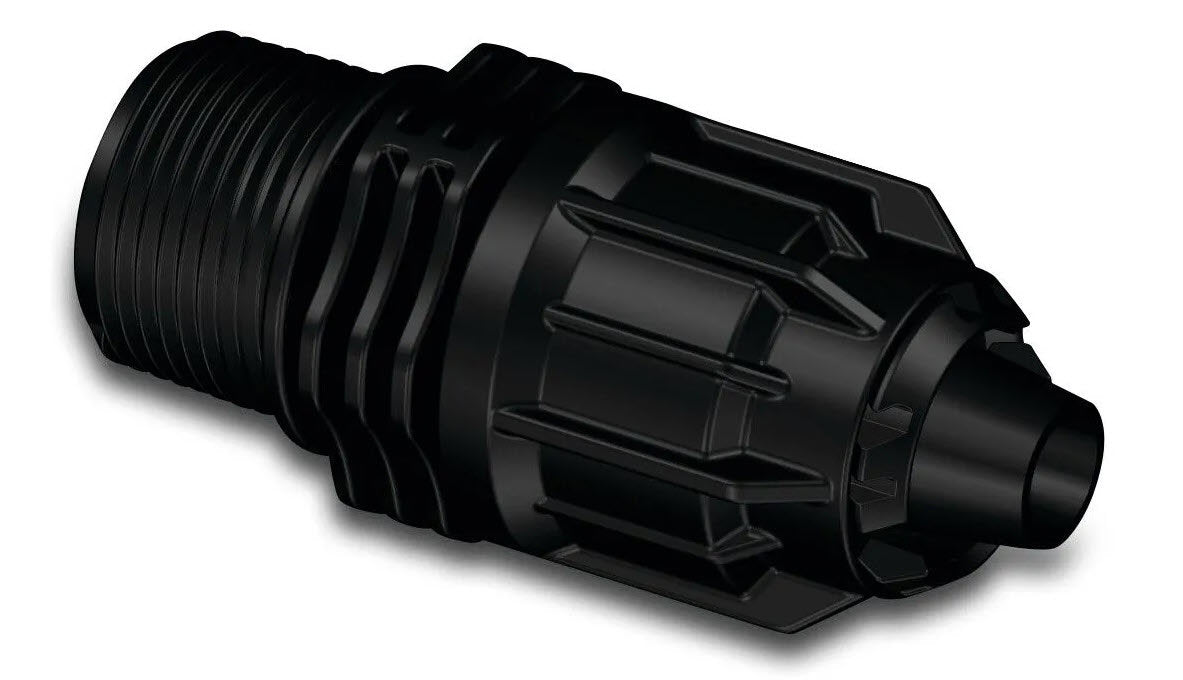 Produkte Übergangsstück PP 16 mm q j x3 4 männlich dr 6 bar v Bewässerungsschlauch