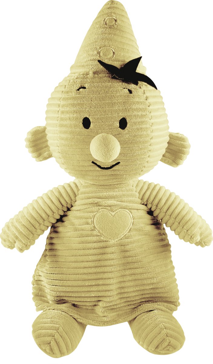 Bumba Cord-Kuscheltier – weiches gelbes Cord-Plüsch-Kuscheltier – 35 cm