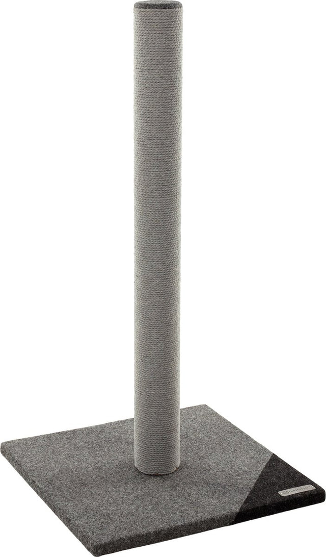 Flamingo krabpaal kat - rex grijs donkergrijs - l - 87 cm - stevige krabstam met katoenen krabtouw - compacte krabpaal voor katten - 45x45x87 cm