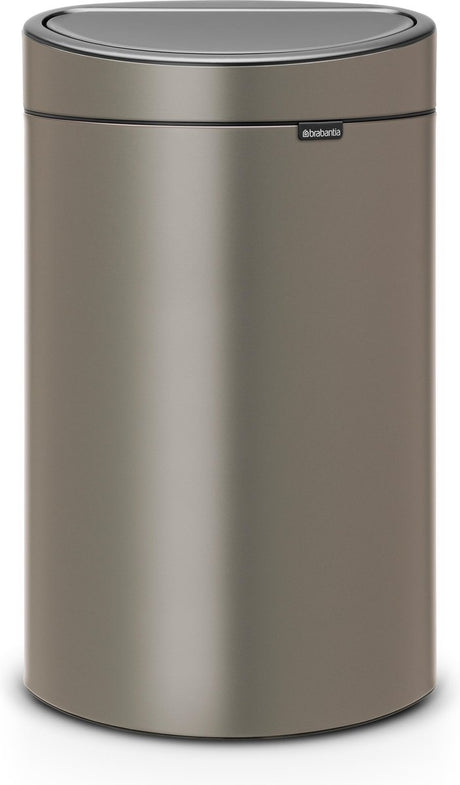 Brabantia Touch Bin Abfallbehälter – 40 Liter – Platin