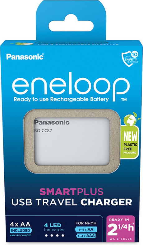 Panasonic Eneloop Panasonic Smart Plus USB + 4 x AA Eneloop 2000 Mah