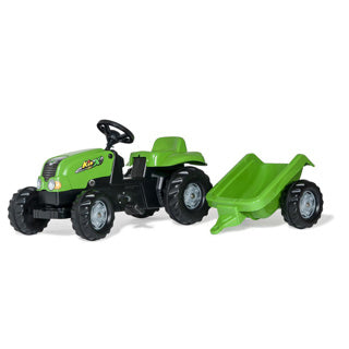 Rolly Toys Trettraktor rollykid-x + Anhänger grün