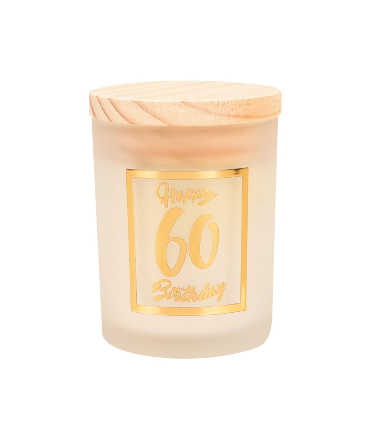 Paperdreams Duftkerze klein gold weiß – 60 Jahre