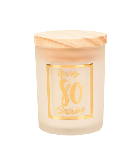 Paperdreams Duftkerze klein gold weiß – 80 Jahre