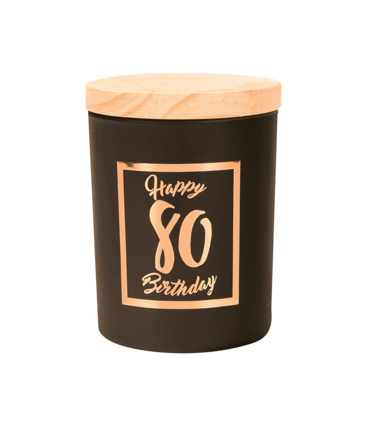 Paperdreams Duftkerze klein rosa schwarz – 80 Jahre