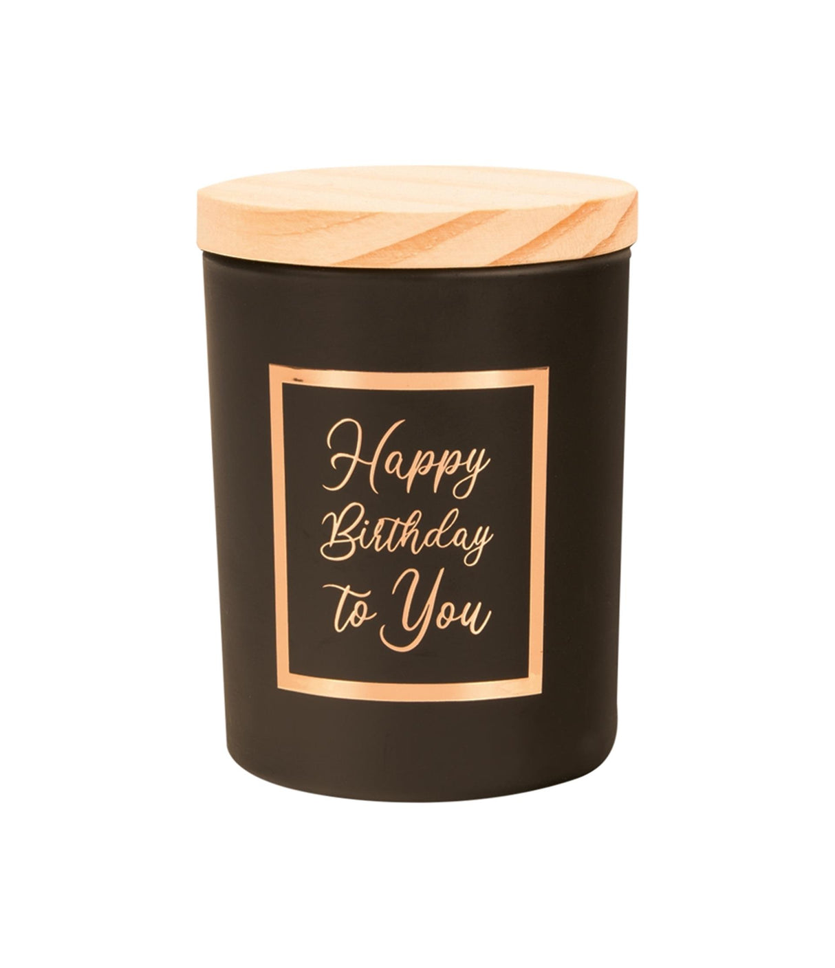 Paperdreams Duftkerze klein rosa schwarz – Happy Birthday