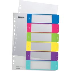 Leitz numerische Tabs Wow PC druckbare 1242 Farbsortiment S