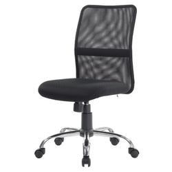 Bureaustoel ness viking zwart chroom, mesh