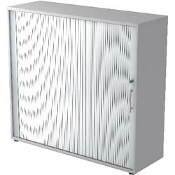 Bach Rolltorschrank Hammerschlag 120 x 40 x 110 cm grau, silber