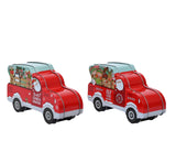 Lumineo Aufbewahrungs-Blechtransporter mit Weihnachtsmann