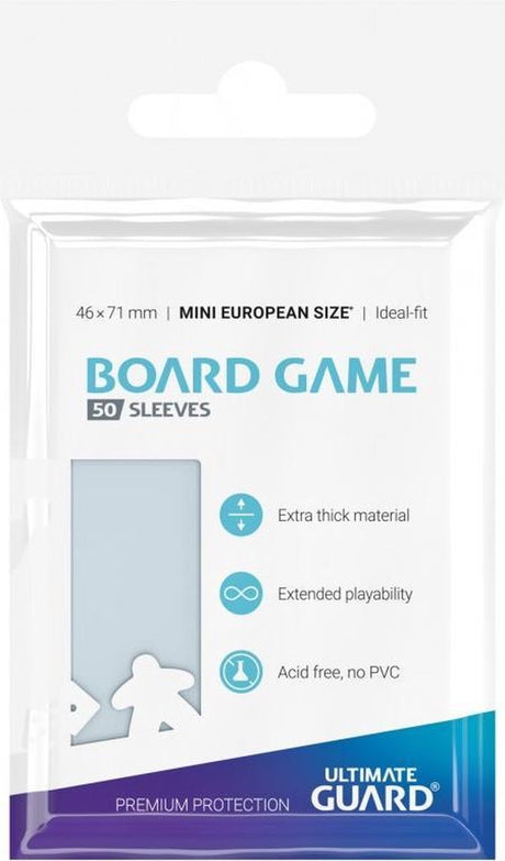 Ultimate Guard Brettspielhüllen (50) – europäische Mini-Kartenhüllen für Brettspielkarten