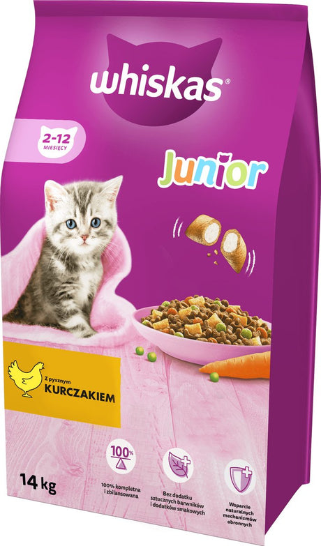 Whiskas Junior – Huhn – 14 kg – für Kätzchen – mit Milch