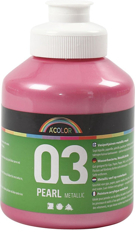 A-Color Metallic-Acrylfarbe, Hellrosa, 03- Metallic, 500 ml