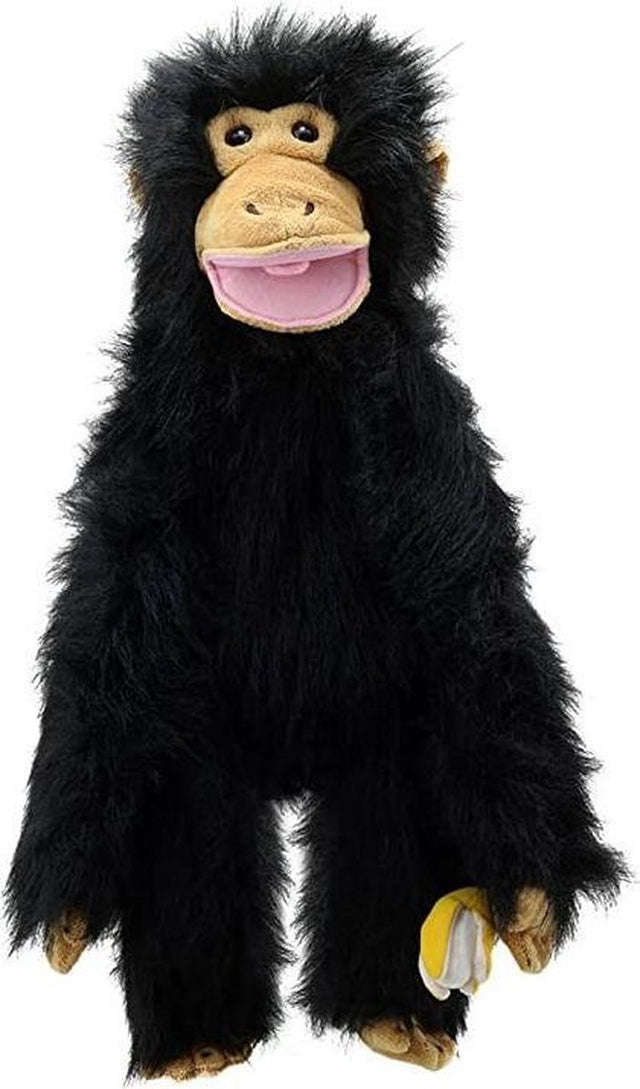 Die Puppenfirma Handpuppe Schimpanse Affe mit Banane 55 cm