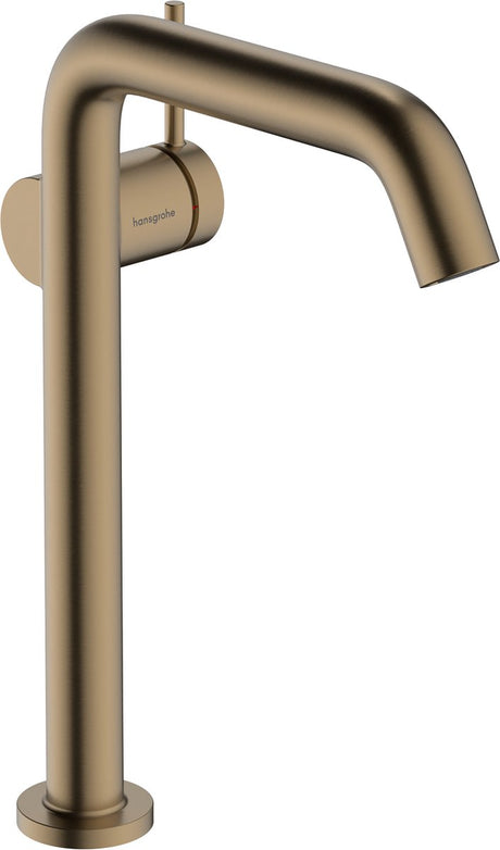 Hansgrohe tecturis s – Waschtischarmatur – Einhebelbedienung – Kaltstart energiesparend – mit Ablassschraube – Größe 240 mm – gebürstete Bronze