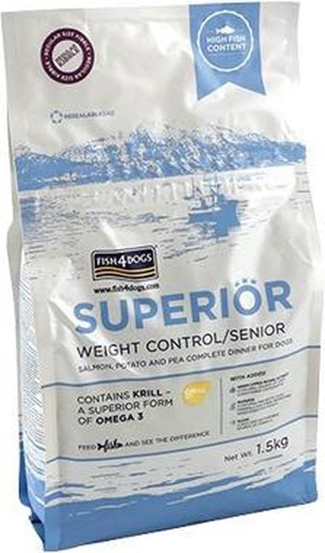 Fish4dogs überlegene Gewichtskontrolle für Senioren – kleiner Biss – 1,5 kg