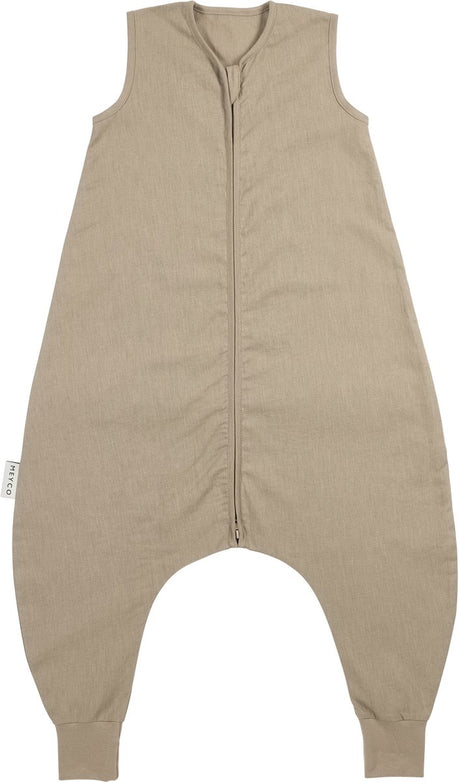 Meyco baby studio collection linnen slaapoverall jumper - taupe - 104cm - 0.5 tog