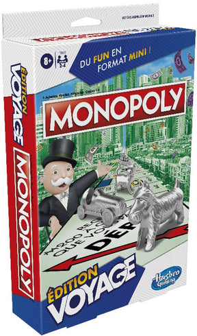 Hasbro Gaming Monopoly Edition Voyage, tragbares Spiel für 2 bis 4 Kinder, Reisespiel für Kinder ab 6 Jahren