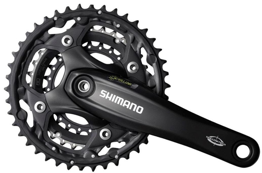 Shimano Kurbelgarnitur 3x10-fach Deore FC-M522 Octalink mit 175mm Kurbelarm 42 x 32 x 24T schwarz