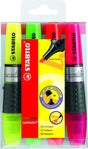 Stabilo luminator - markeerstift - extra grote inkttank - etui met 4 kleuren