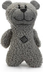 Beeztees hondenknuffel boris - met piep - hondenspeelgoed - grijs - 23x15x8 cm