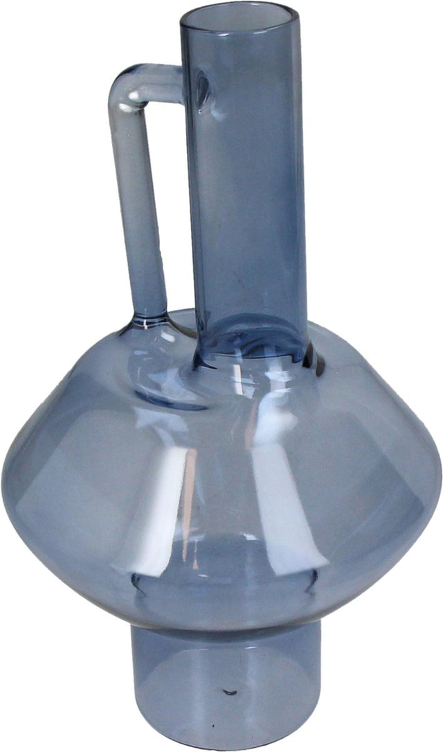 Hd collection vaas glas blauw 12,7x12,7x21,5cm