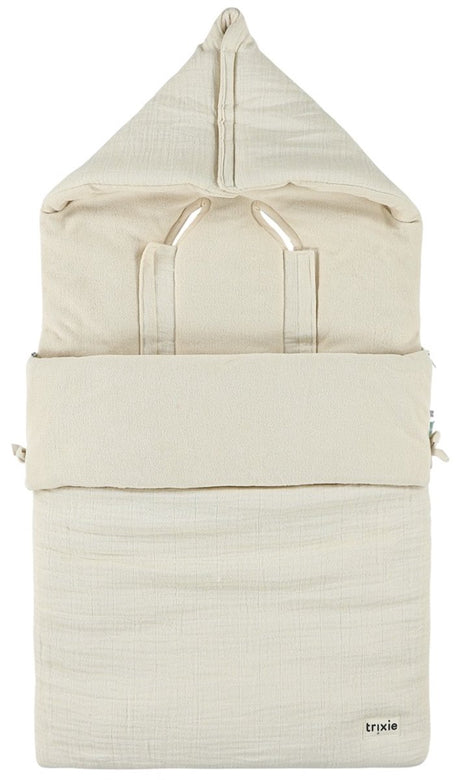 Trixie Fußsack Bliss Beige – Autositz Kinderwagen – Bio-Baumwolle – ab der Geburt