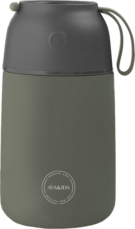 Aya ida - foodie - thermosfles - voedselcontainer - 700ml - tropical green